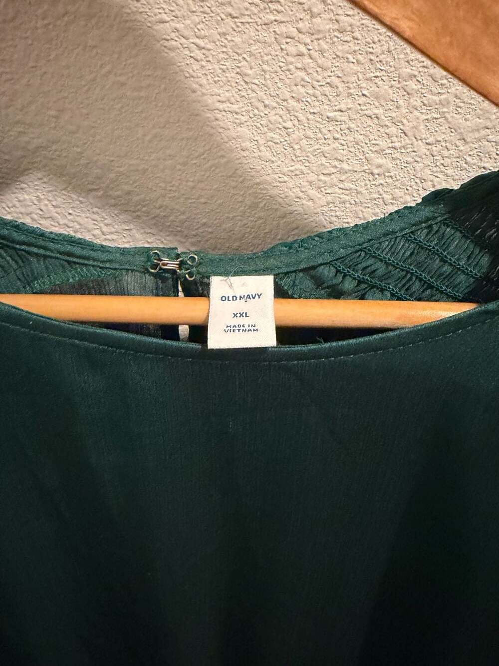 Old Navy Women's Green Smocked Shoulder Short Sleeve Dress XXL - Picture 2 of 10
